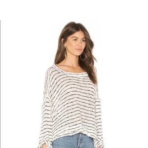 Free People Island Girl Hacci Stripe Knit Tee. Size XS